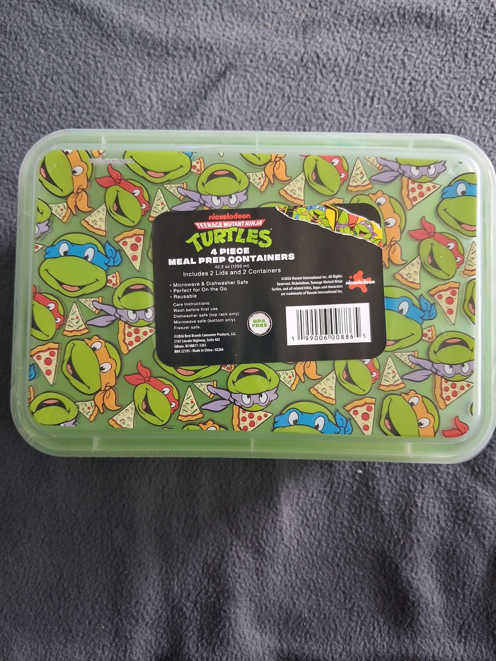 Nickelodeon Teenage Mutant Ninja Turtles Green Meal Prep Container Set